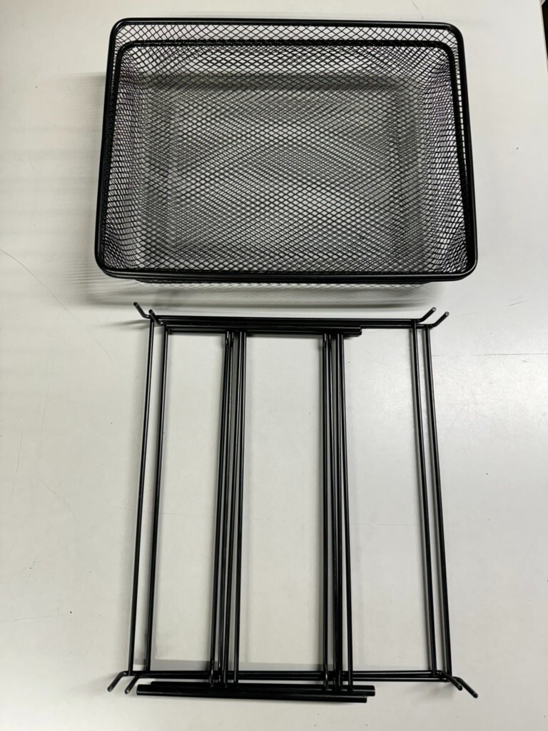 2 Tier Metal Mesh Desk Organizer for Files/Folders – Drawers – Collapsible