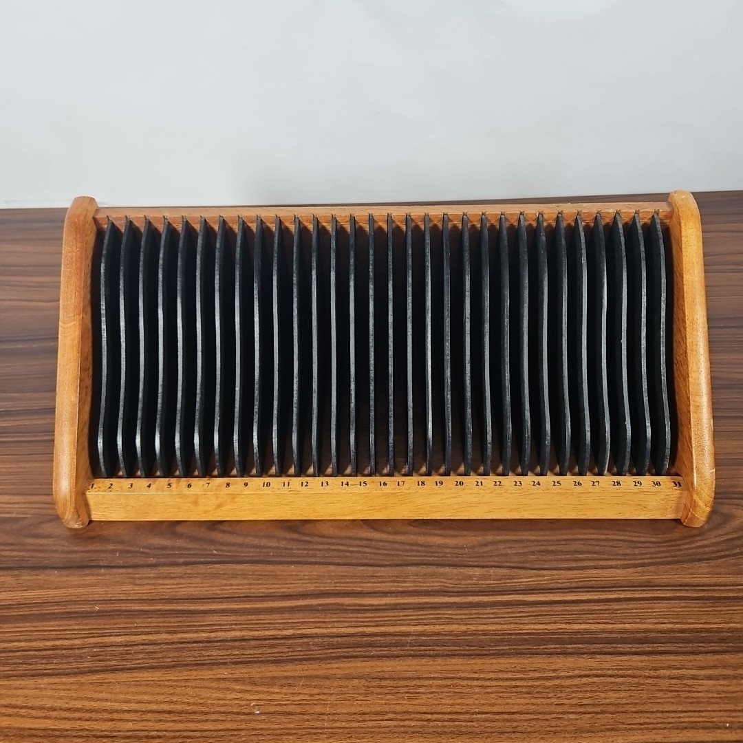 Vintage Wooden 31 Slot Mail Sorter Desk Organizer Preferred Stock 17×7″