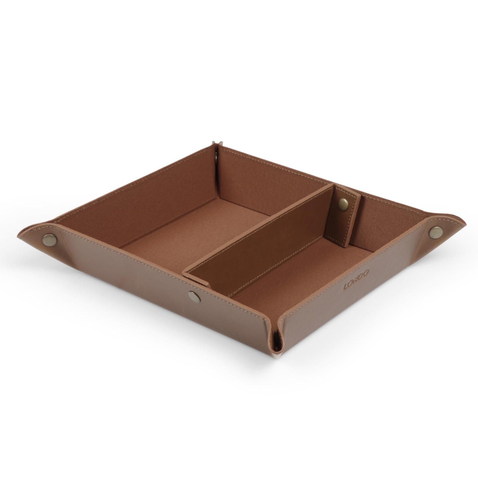 PU Vegan Leather Valet Tray 9.45 X 7.87 in for Keys, Wallet, Watch – EDC