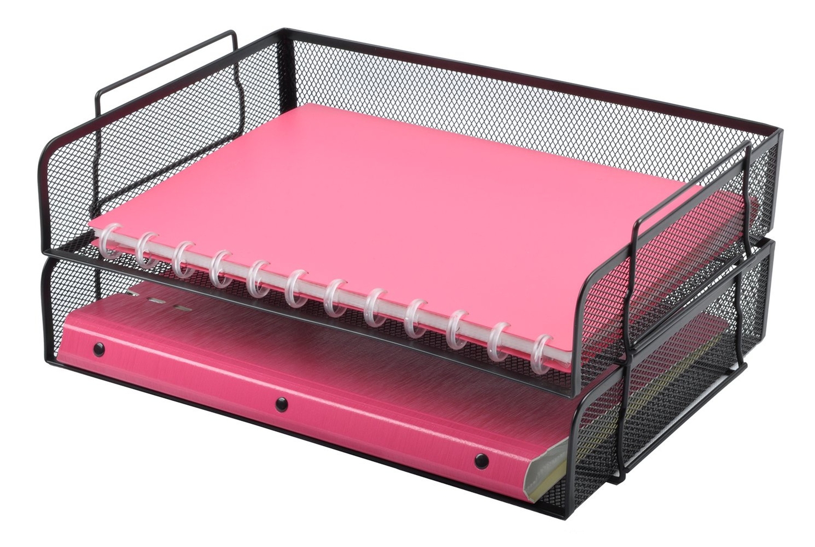 Easepres 2 Tier STACKABLE Desktop Document Letter Tray Organizer| The Mesh Co…