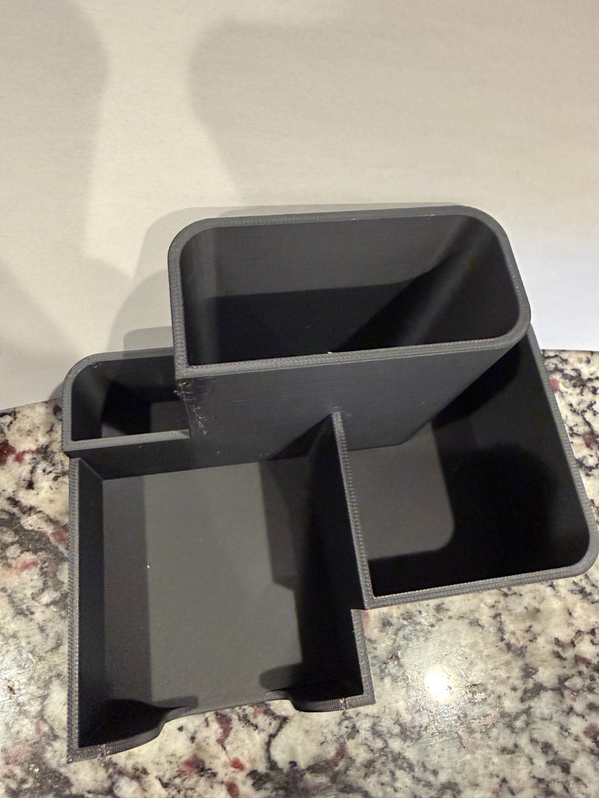 Desk Organizer with Pen Holder & Sticky Note Tray – Office Supply Caddy Black