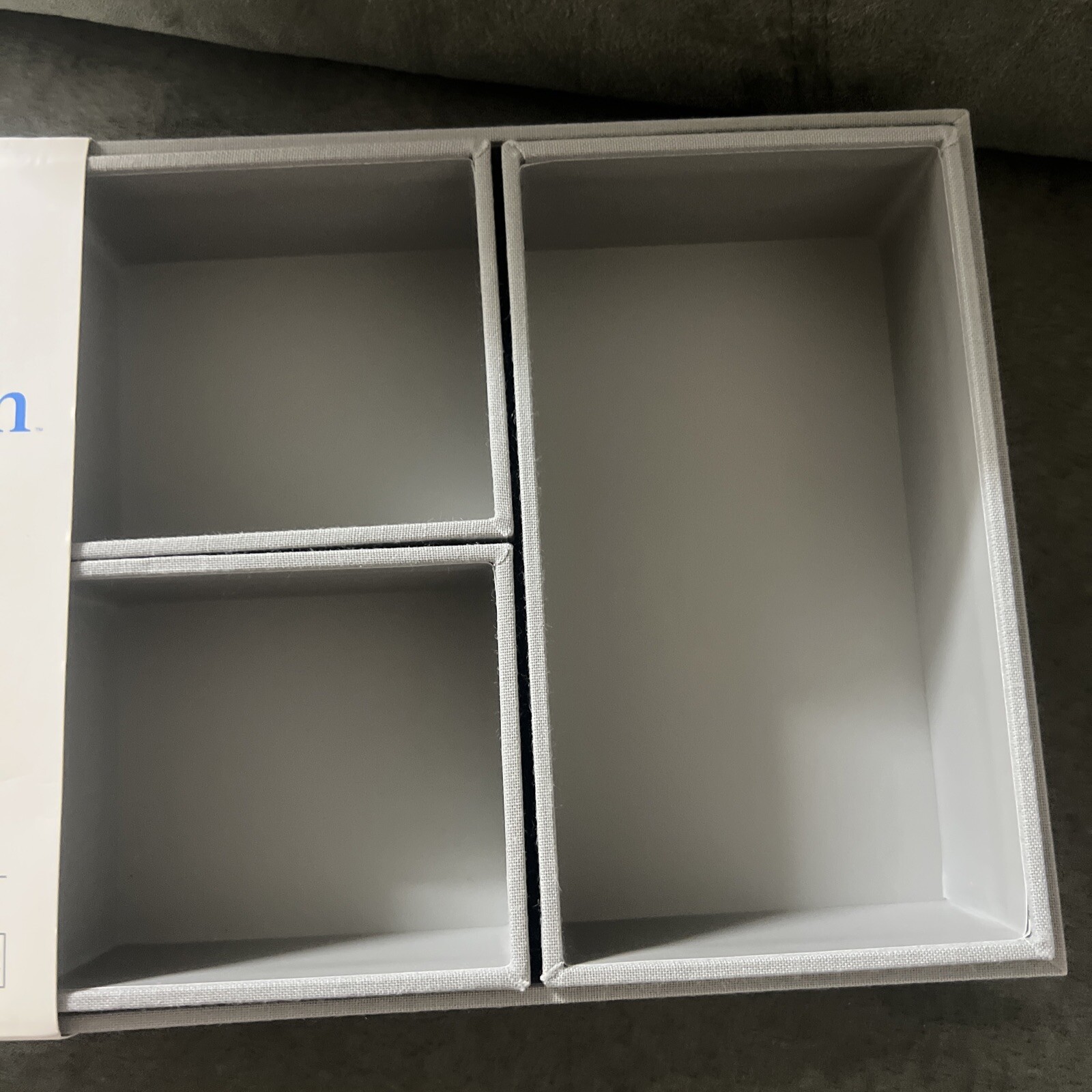 Brightroom Canvas Desktop Drawer Organizer Gray New