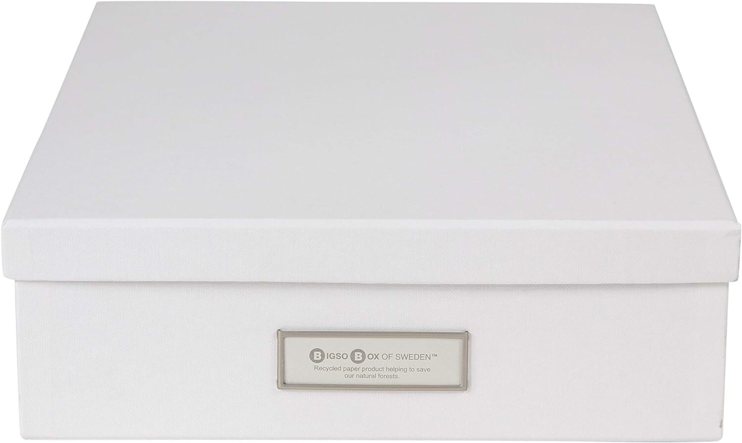 Bigso Oskar Fiberboard Label Frame Document Letter Box | Dark Grey