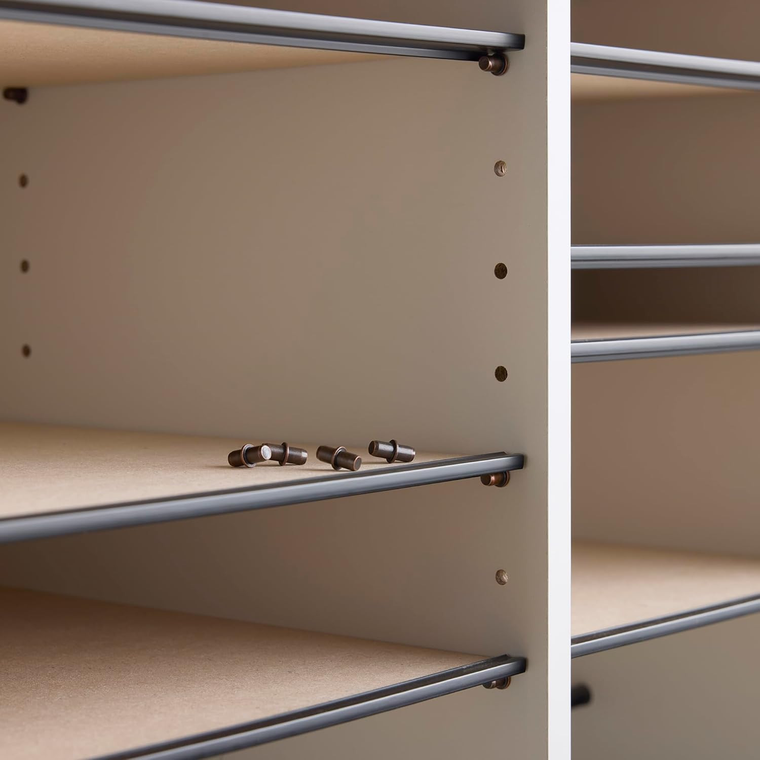 Wooden Paper and Mail Organizer for Home Office and Classroom, Adjustable Shelve