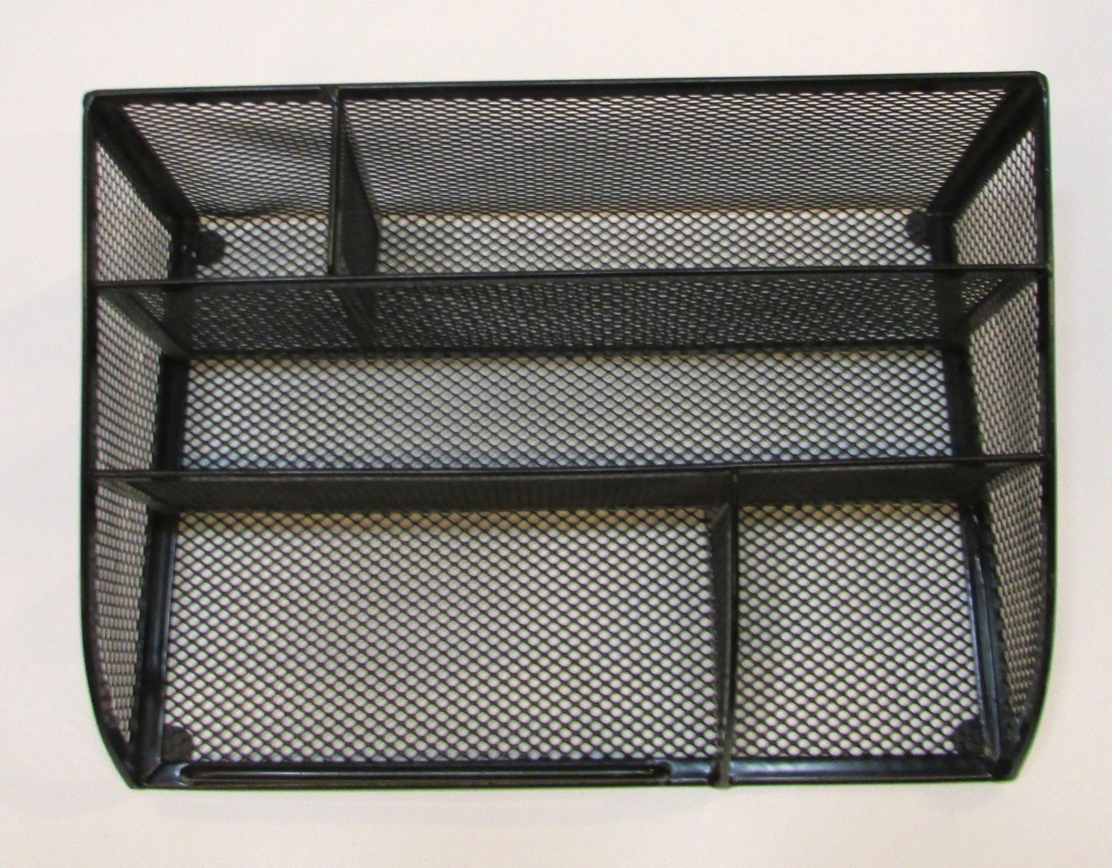 Black Steel Mesh School Home Office Desktop Organizer Horizontal or Vertical