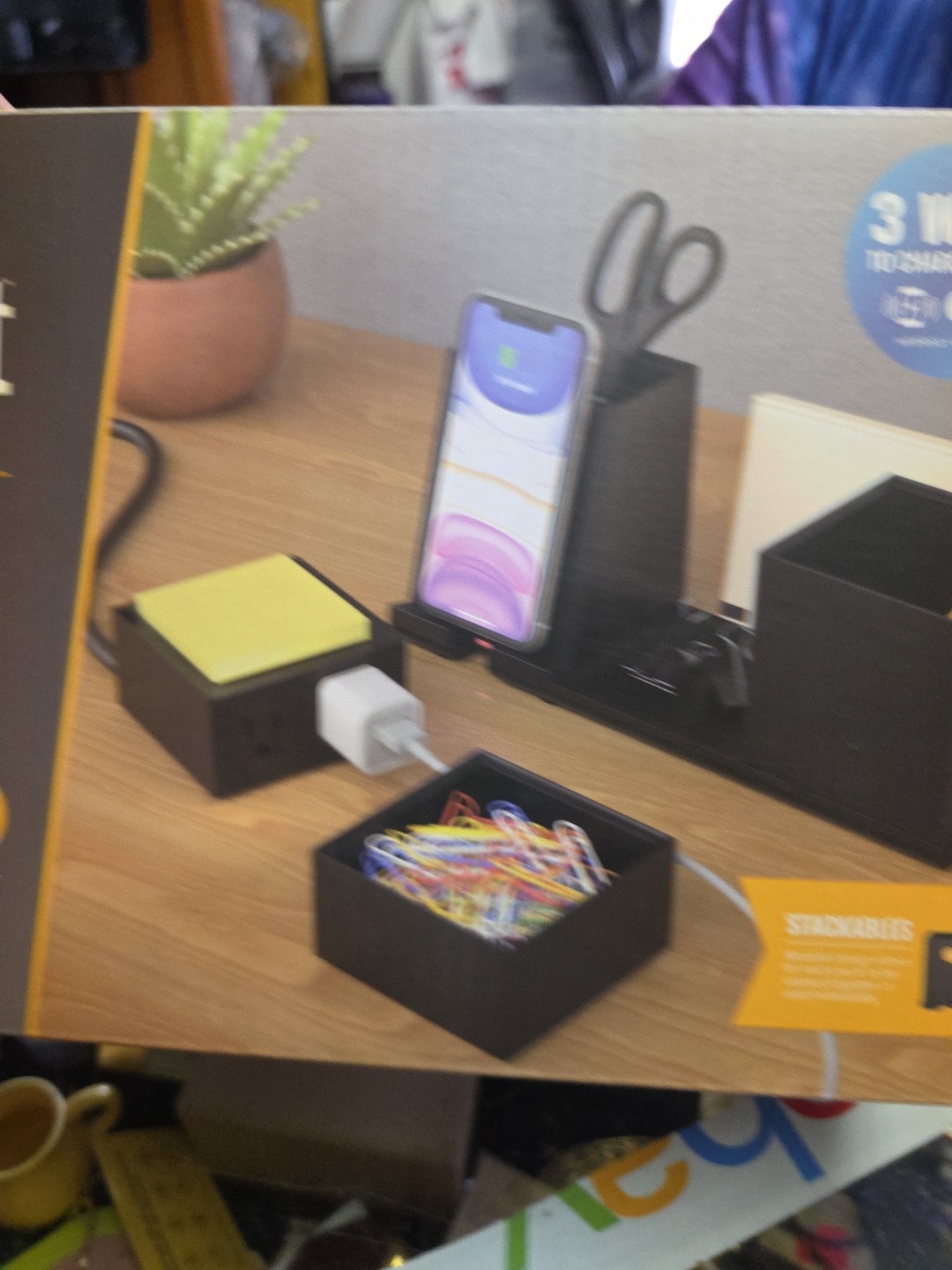Bostitch Konnect 4-piece Wireless Charging Desk Organizer Kit NEW Sealed