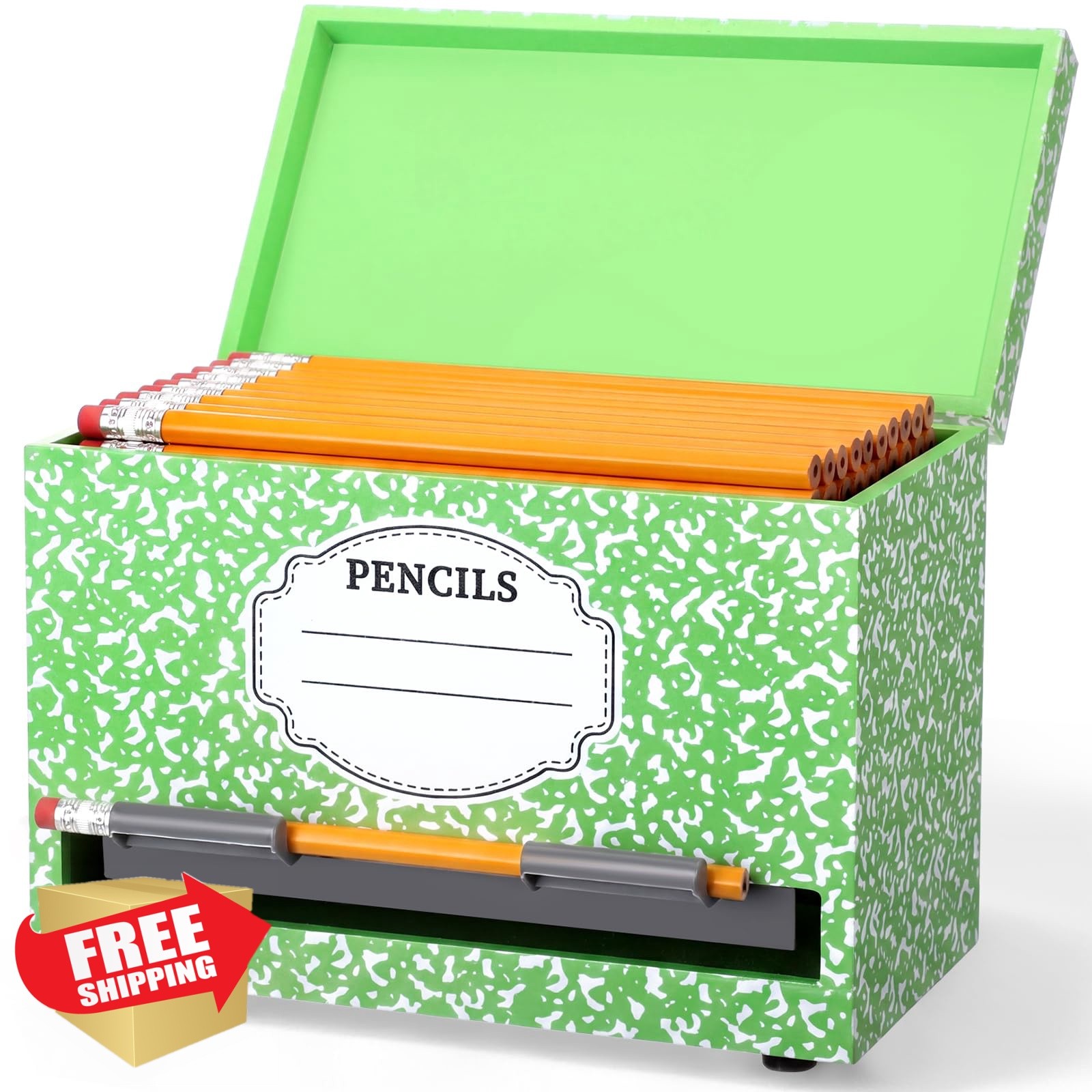 Yalikop Green Wooden Pencil Dispenser 1 Pc