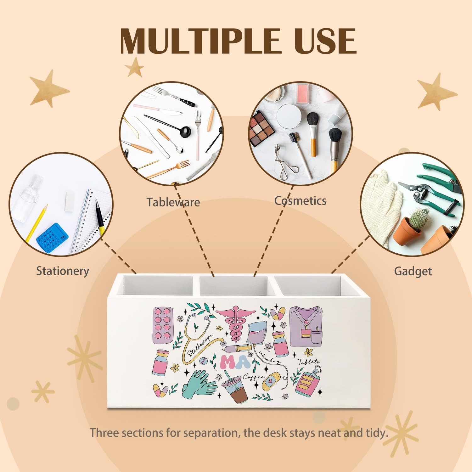 KBRCT Medical Assistant Gifts Pen Holder for Desk, MA – 1