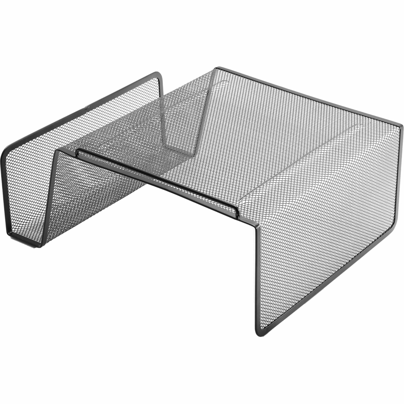 Lorell Mesh Steel Office Phone Stand for Desk, 11.1″ x 10.1″ x 5.3″, Black