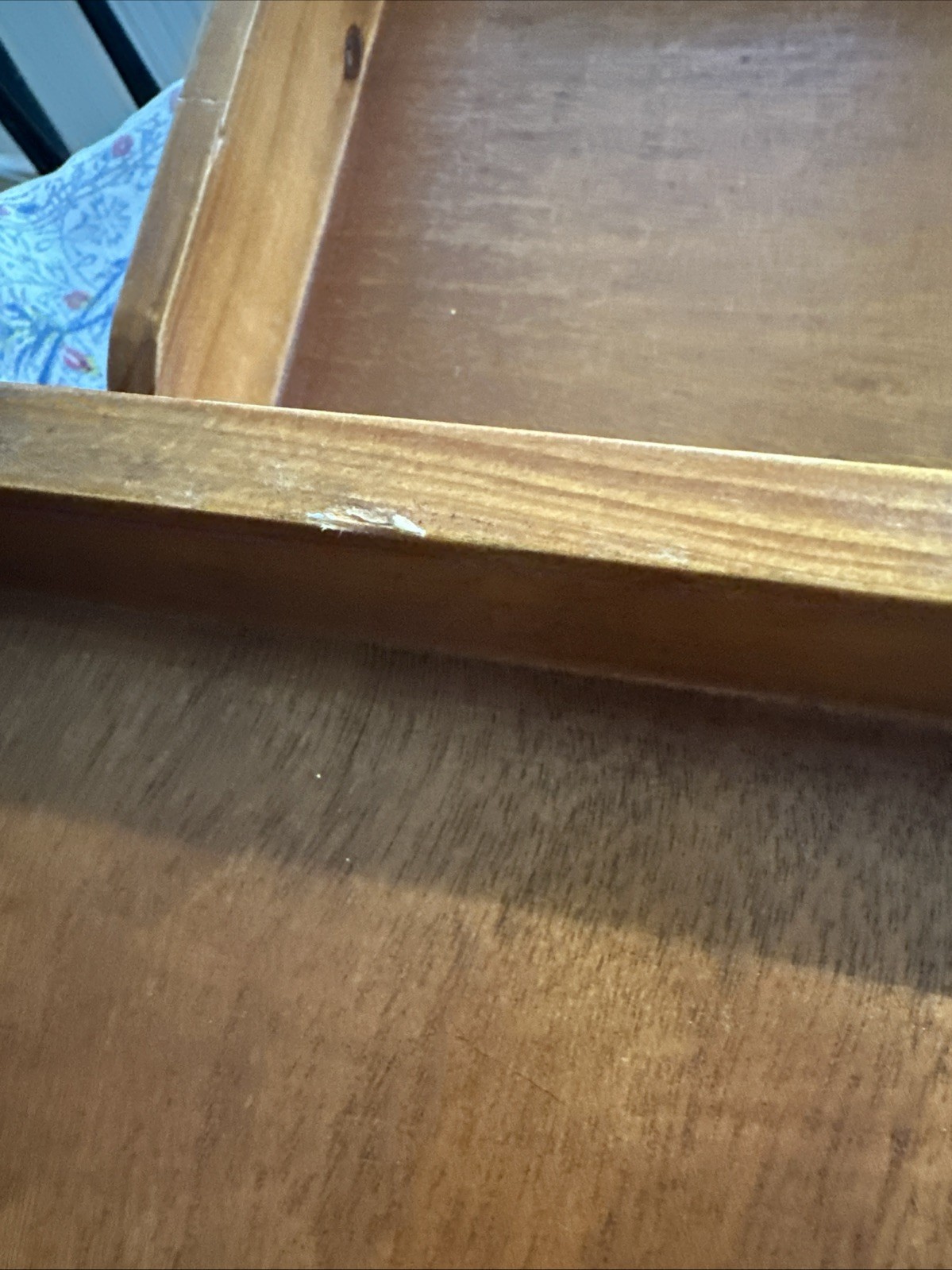 Vintage Wood Paper Letter Tray Holder Stackable Organizer Office