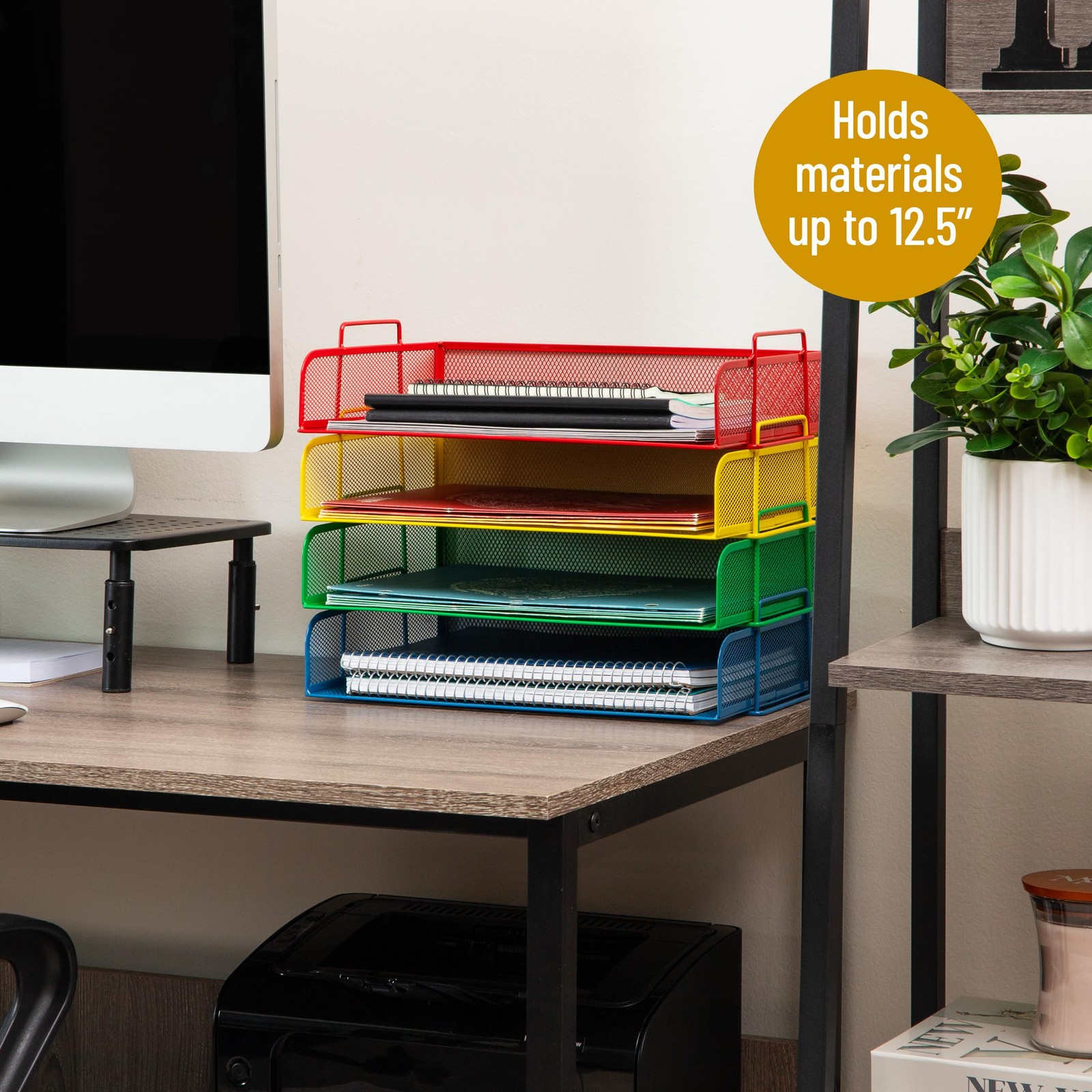 Mind Reader Stackable Paper Tray, Classroom Organizer, File Storage, Teachers…