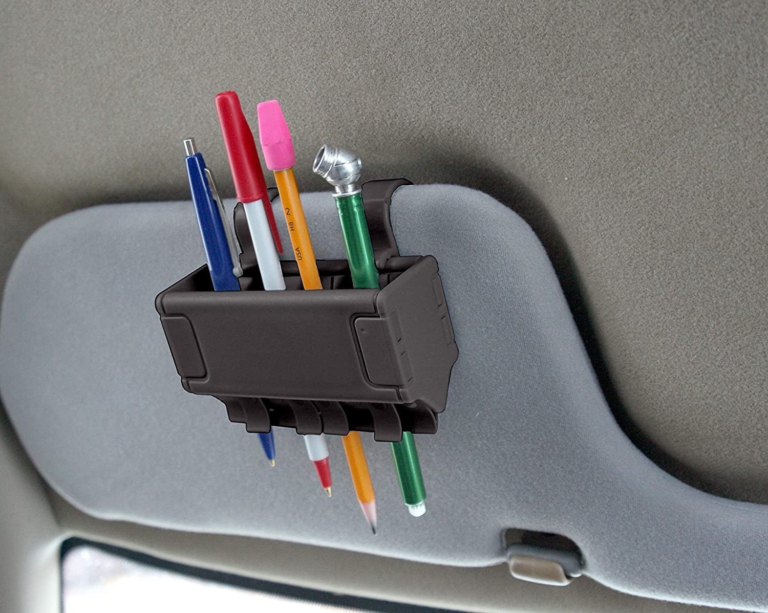 Pen Grip, Pencil Holder in Black (2 Pack)