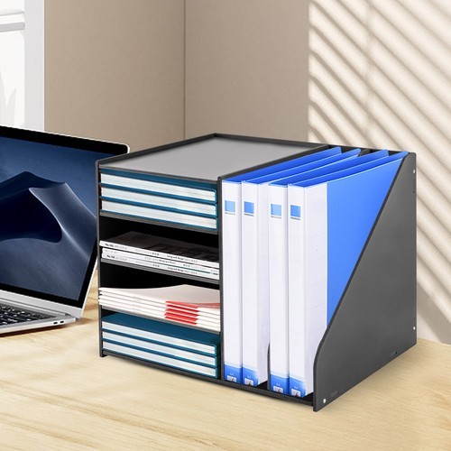 PVC File Organizer for Desk, 6 Tier Desk Organizer Paper Tray 15.35″ x 12.16″