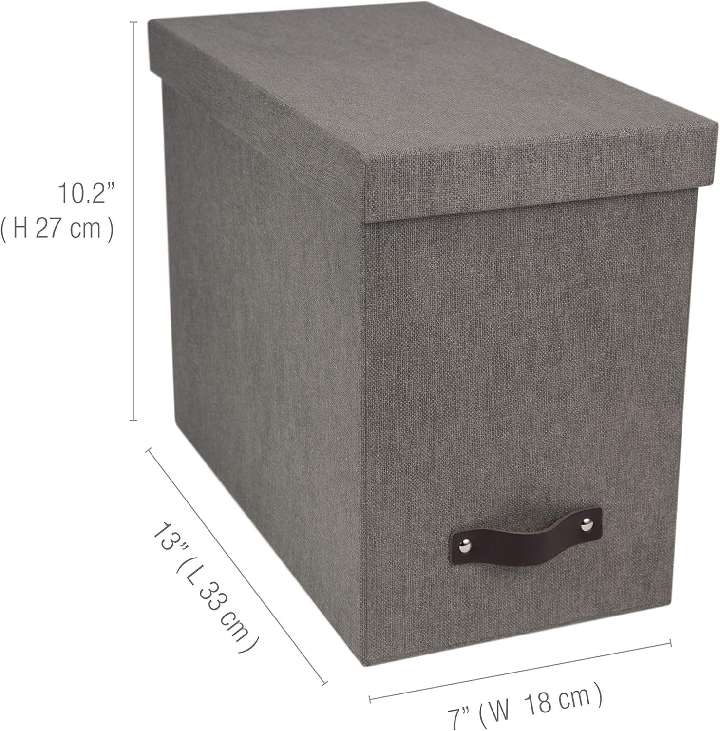 Bigso John Desktop File Box | File Storage Box for Paperwork | Grey