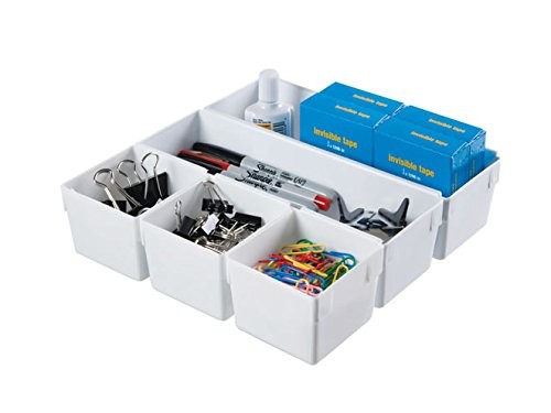 Rubbermaid Drawer Organizer, 9 by 6 2-Inch, White Adjustable,