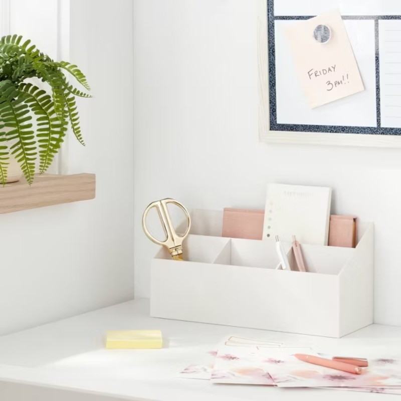 Canvas Desk Tool Holder/Organizer Cream