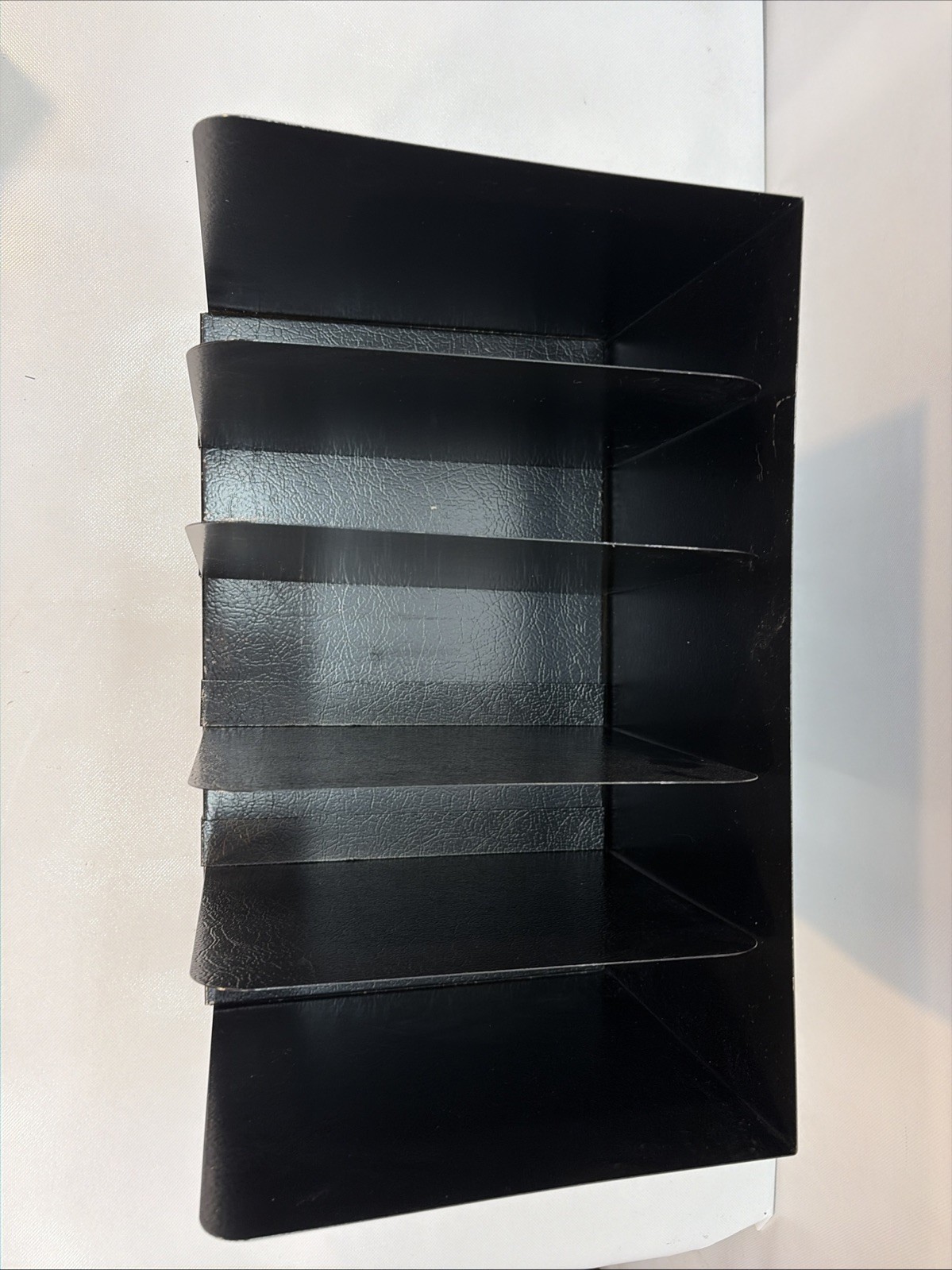 Vtg Steel Vertical Desktop File Organizer Black 5-Slot Adjustable Buddy MCM