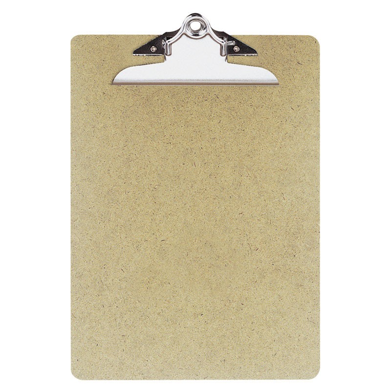 OIC 991992 Brown Smooth Recycled Hardboard Butterfly Clip 9 x 12.5 in.