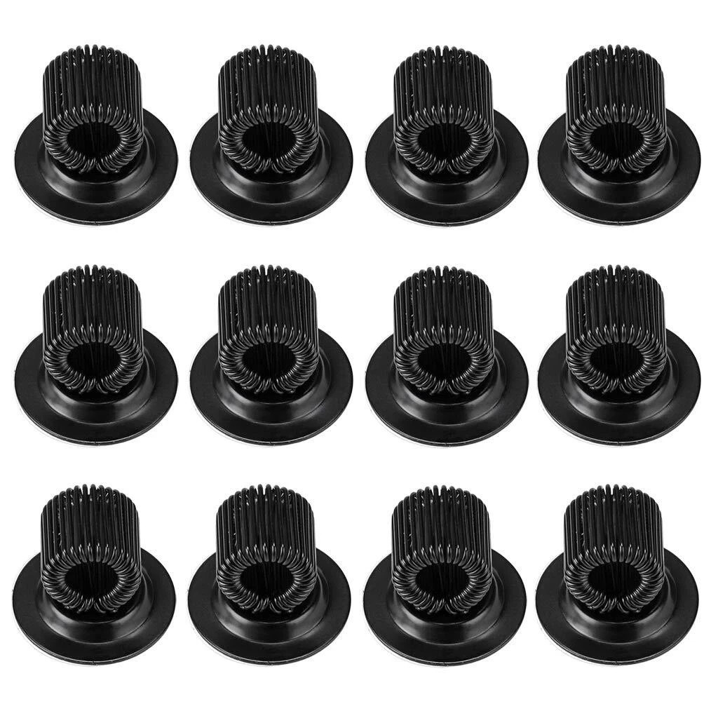 12 Pack Plating Pen Holder Clips Self Adhesive Pen Pencil 12PCSSmall Black