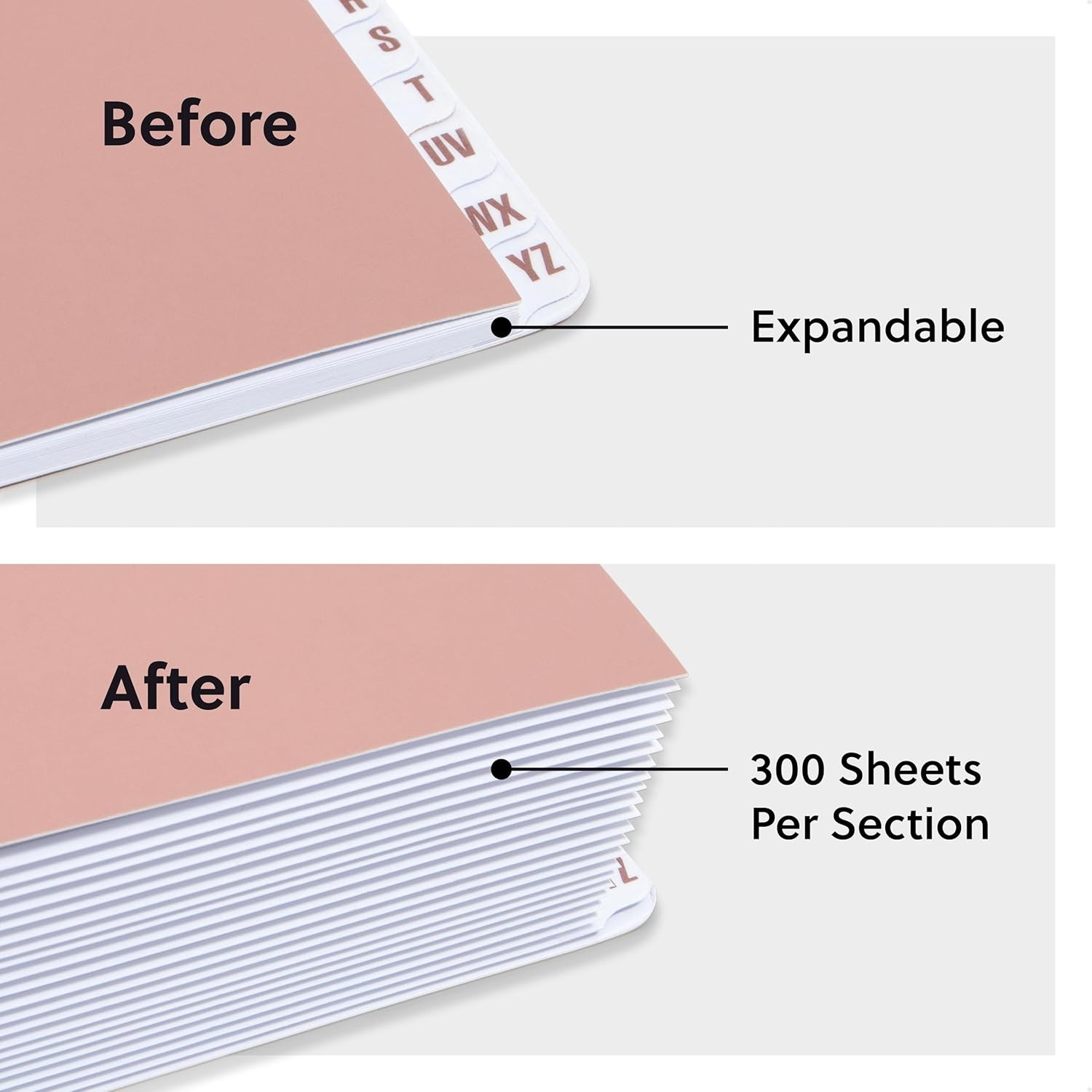 Expandable Desk File Sorter Alphabetical A–Z Organizer 20 Laminated Index