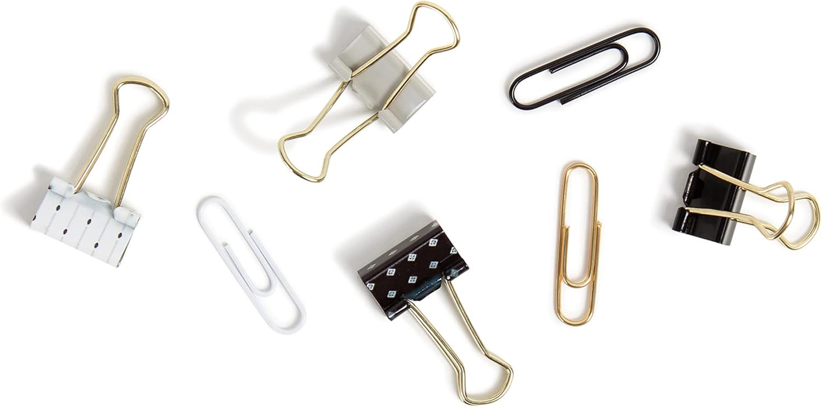 U Brands Office Accessory Kit, Office Supplies, Includes 60 Paper Clips and 20 S