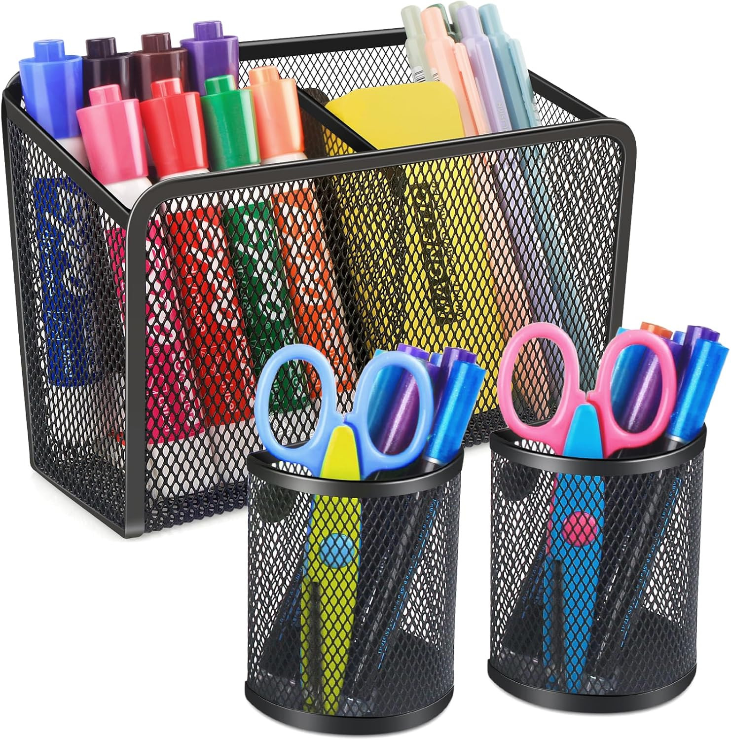 Magnetic Pen Holder, Metal Strong Magnet Pen Cup Magnetic Marker Storage Basket
