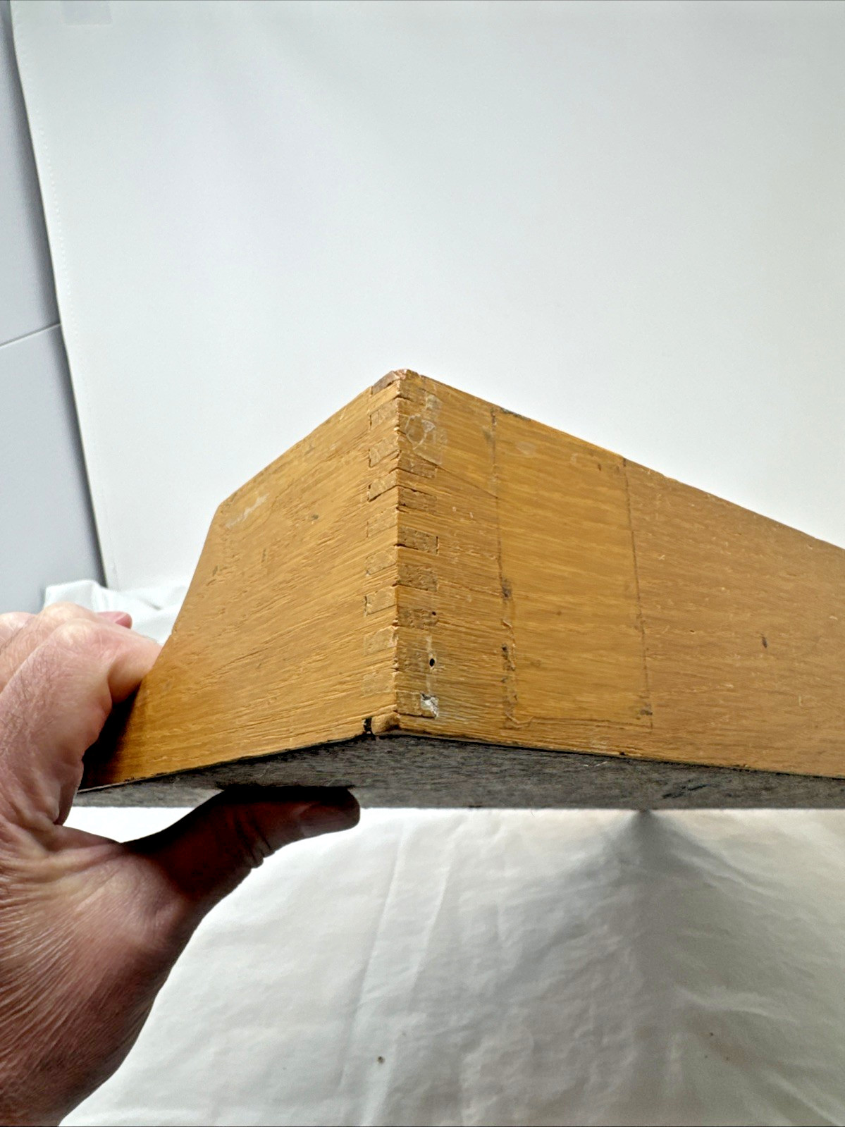 Vintage Hedges Files 1721 The Line Dovetail Oak Wooden Box Letter File Desk Tray