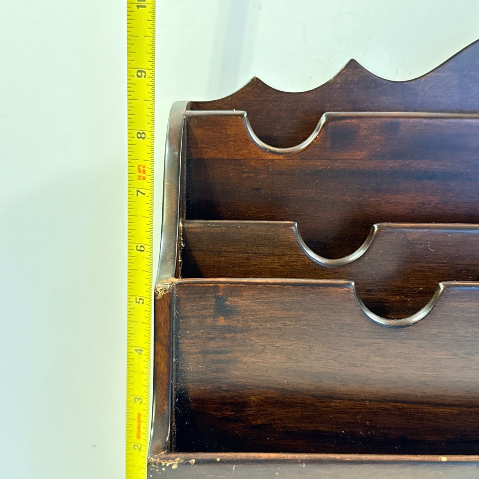 Vintage Desk Tidy Mail Letter Rack Compartments Organizer Stationary