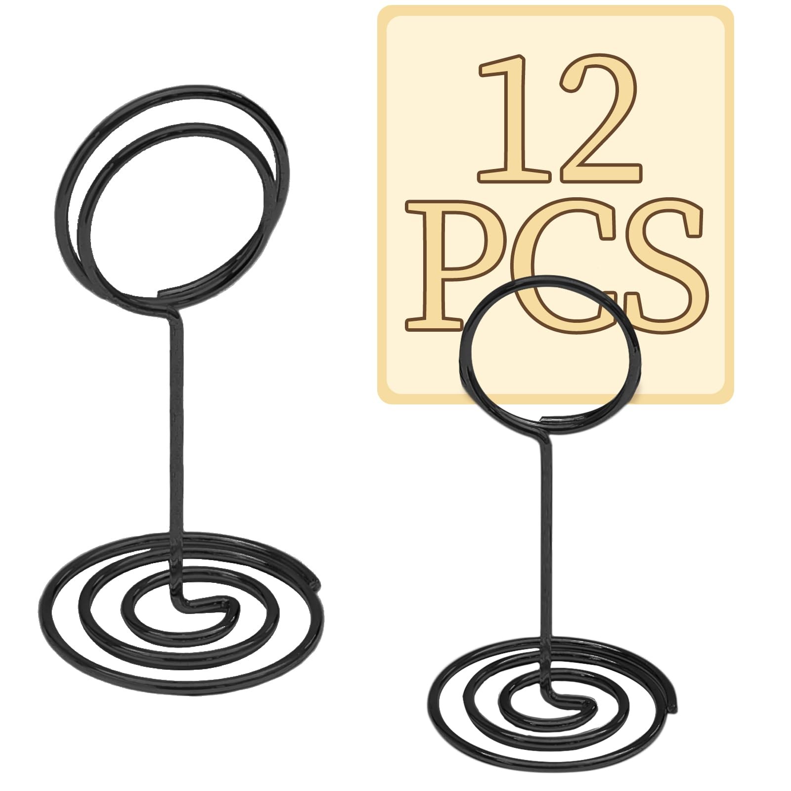 Seimneire 12 Pcs 3.35 Inch Black Table Number Inch, 12 PCS,