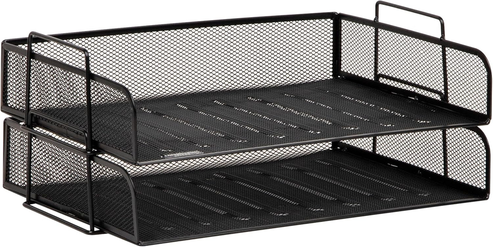 Mind Reader Stackable Paper Tray, Desktop Organizer, File Storage, Office, Metal