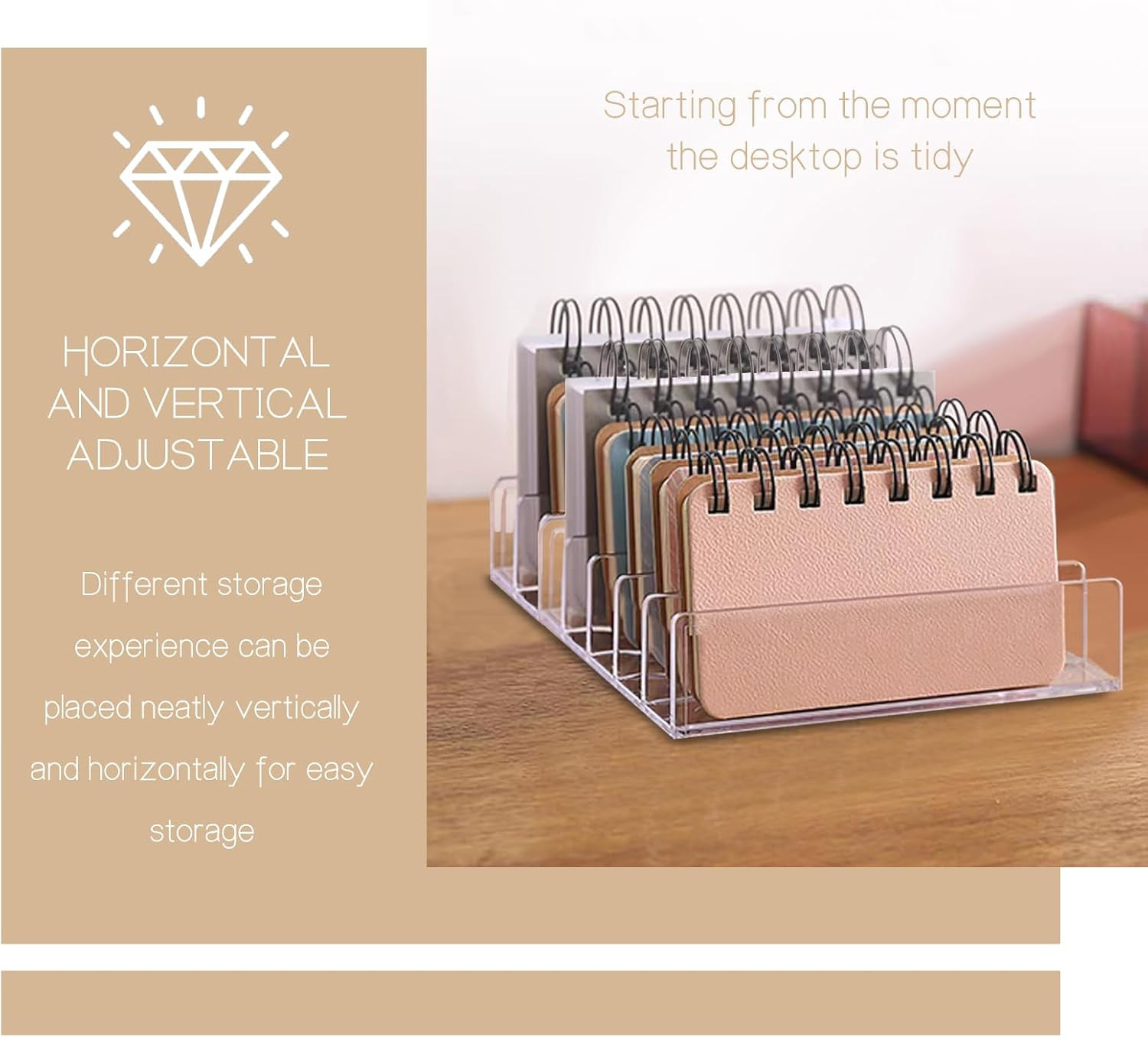 Acrylic Mail Organizer – 2 Pcs CD Holder with 7 Compartments, 7 X 5 X 1.57 Trans