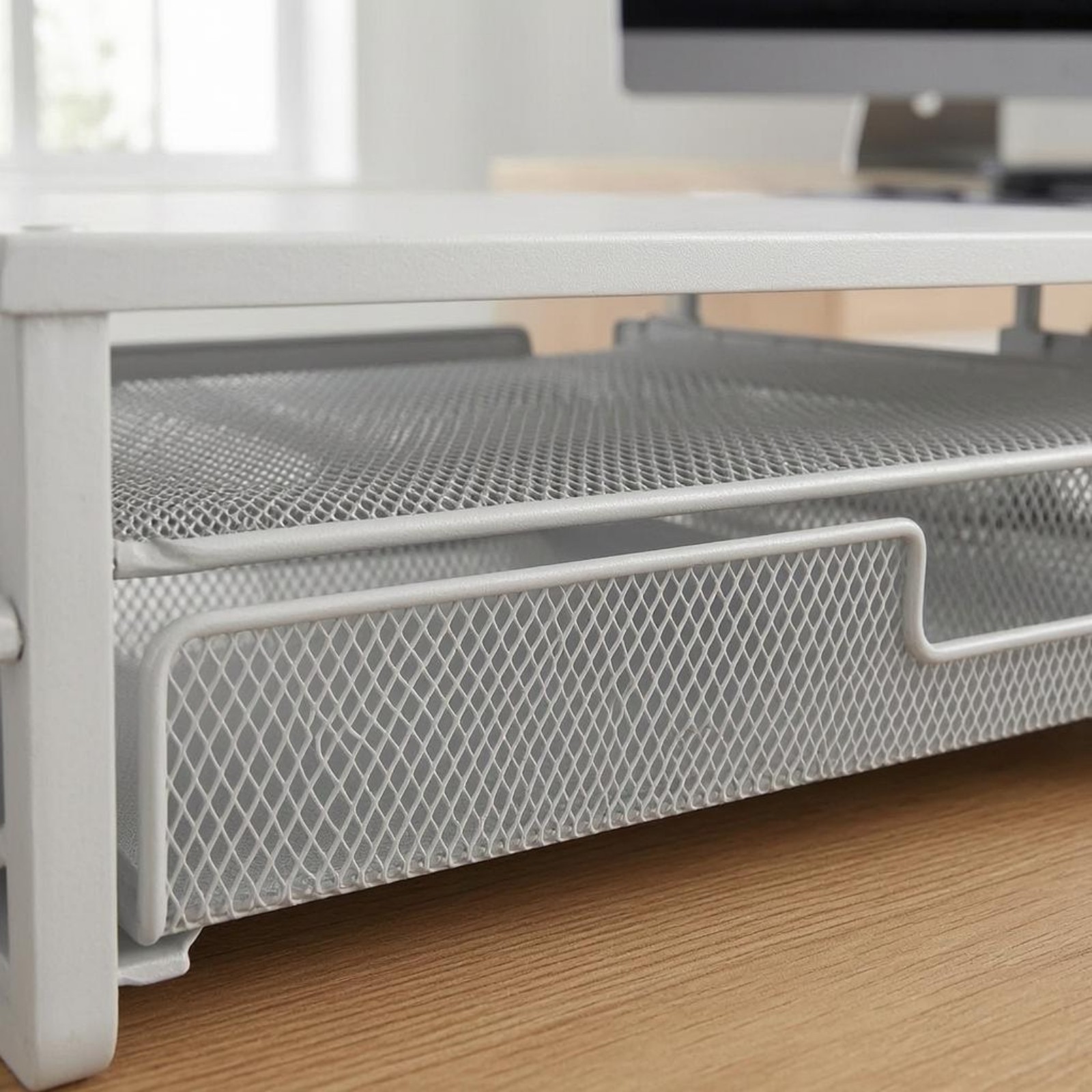 Monitor Riser with Drawer Stable Desktop Monitor Riser Ergonomic for Workspace