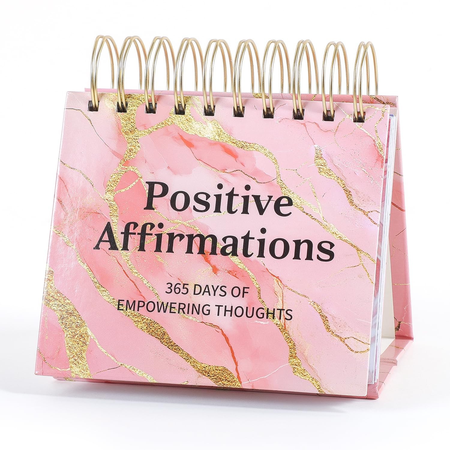 Daily Flip Calendar with Inspirational Quotes – Motivational Flowing gold