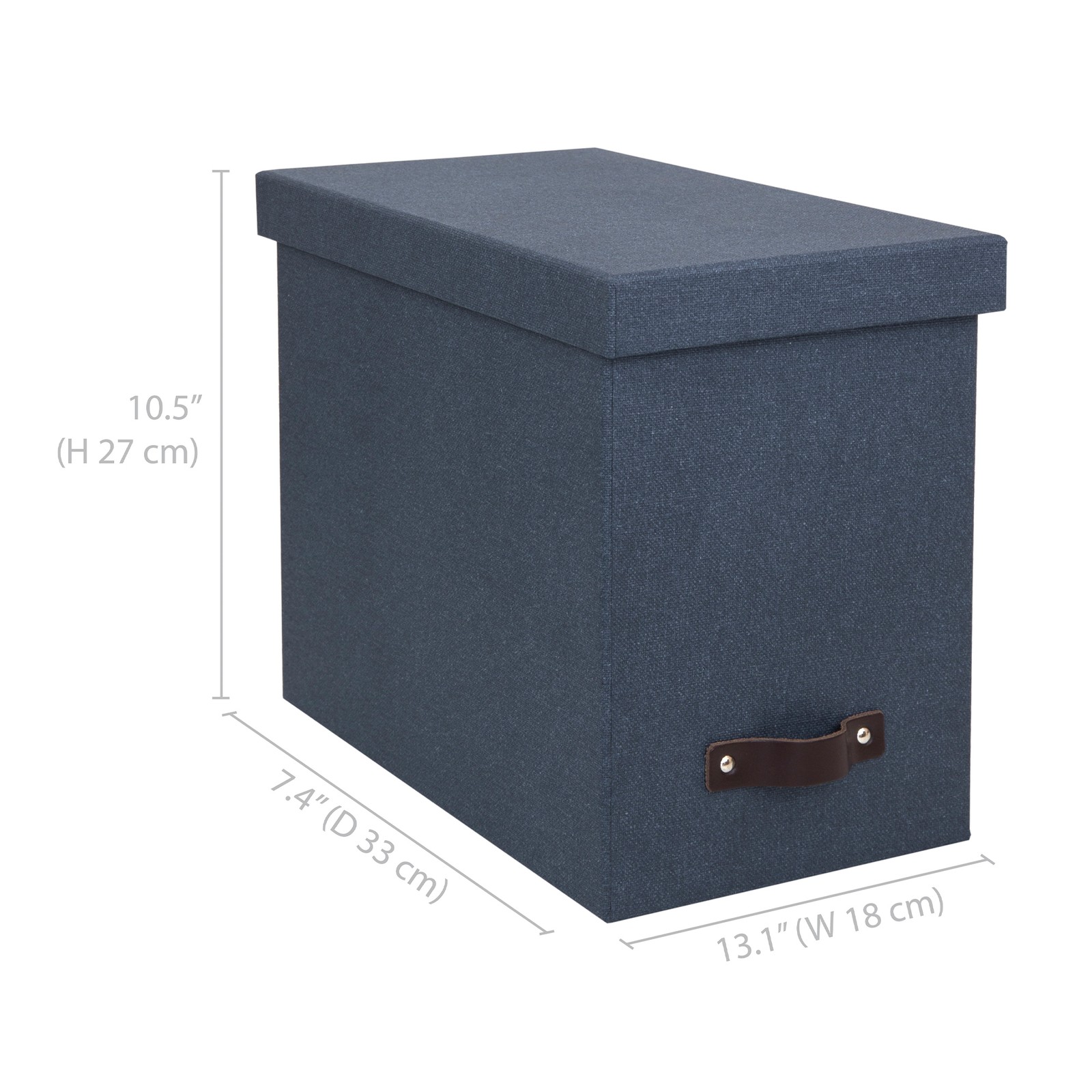 Bigso John Desktop File Box – File Storage Box for Paperwork – Blue
