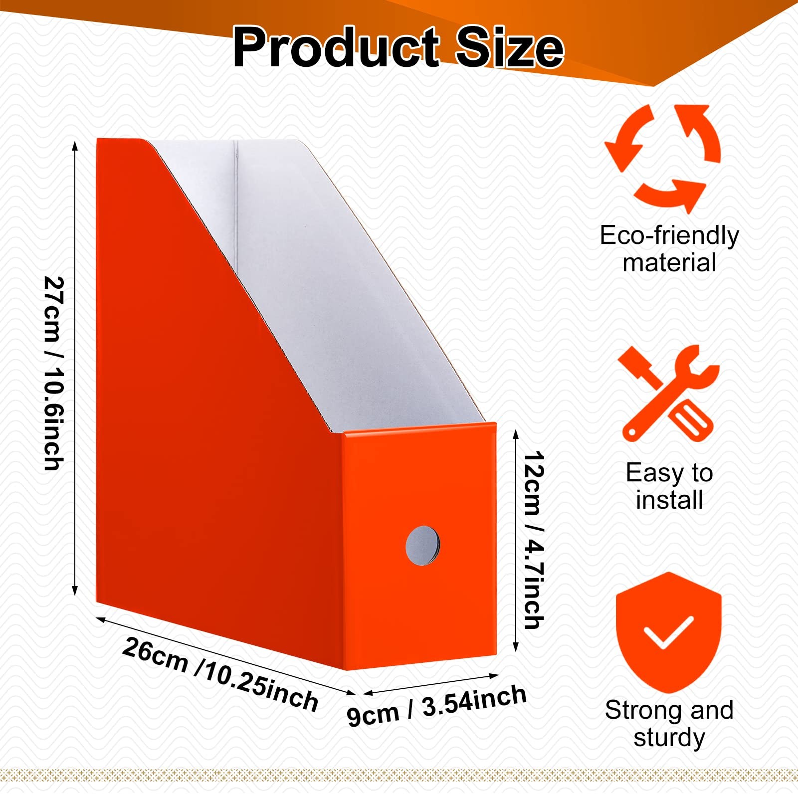 Thenshop 24 Pcs Cardboard Magazine File Holder Organizer, Classic, Colorful