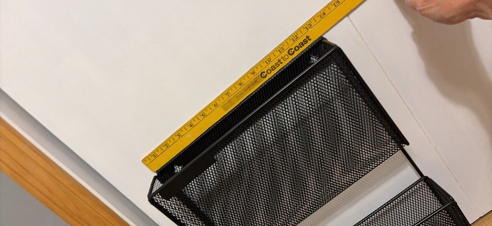 Black Metal Mesh Wall Mount File Organizer Rack