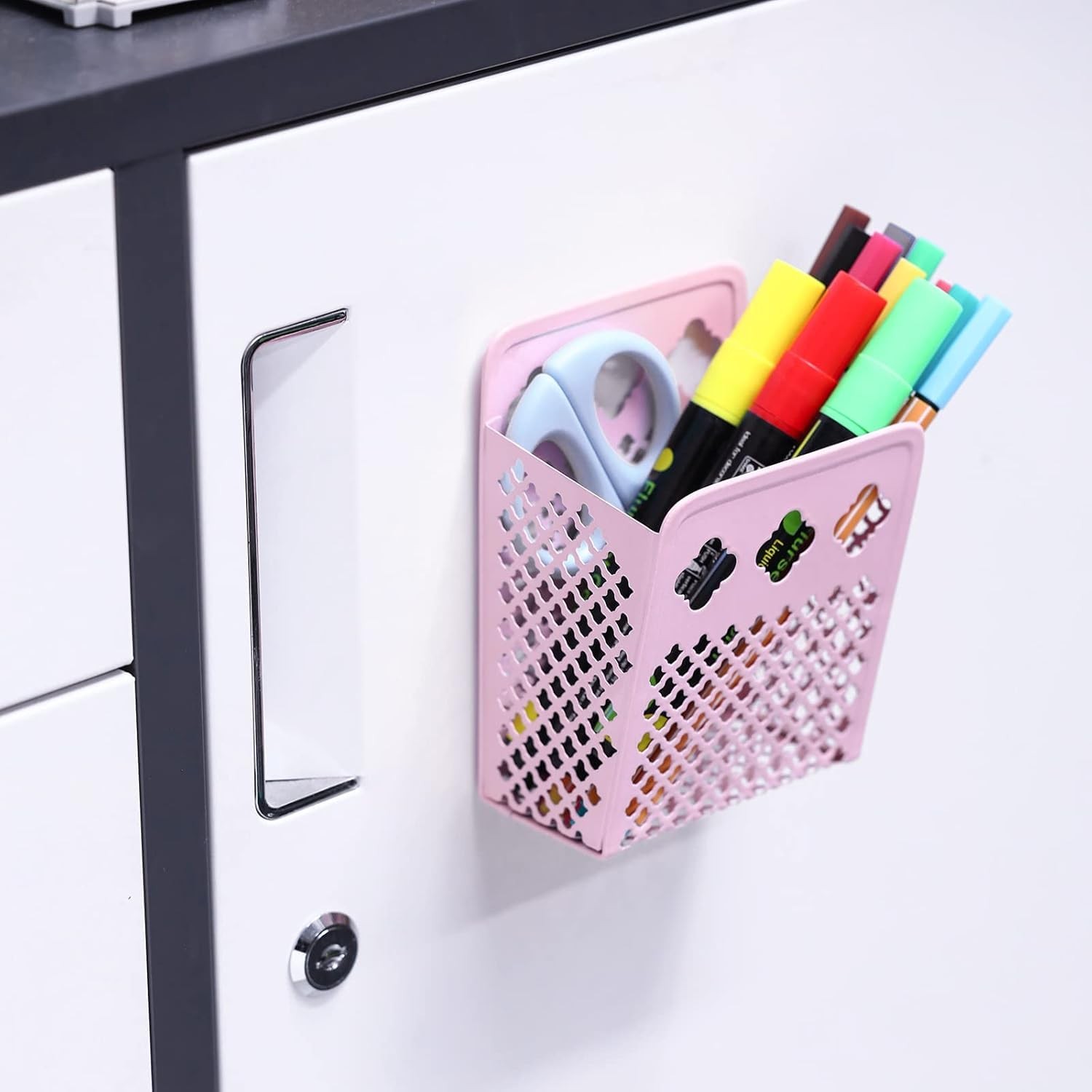zeyce Magnetic Pen Holder, Mesh Metal Strong Magnet Dry Erase Marker Holder P…