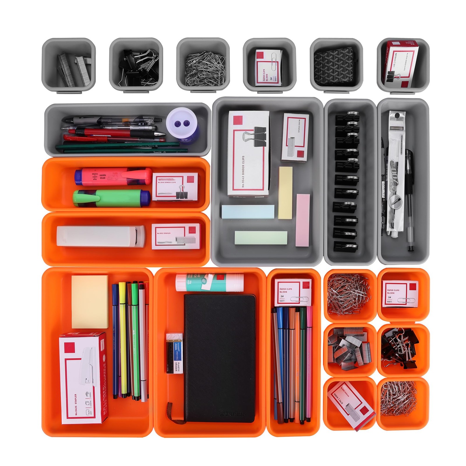 21 PCS Desk Drawer Organizer Set, PP Material Interlocking Drawer Organizer B…