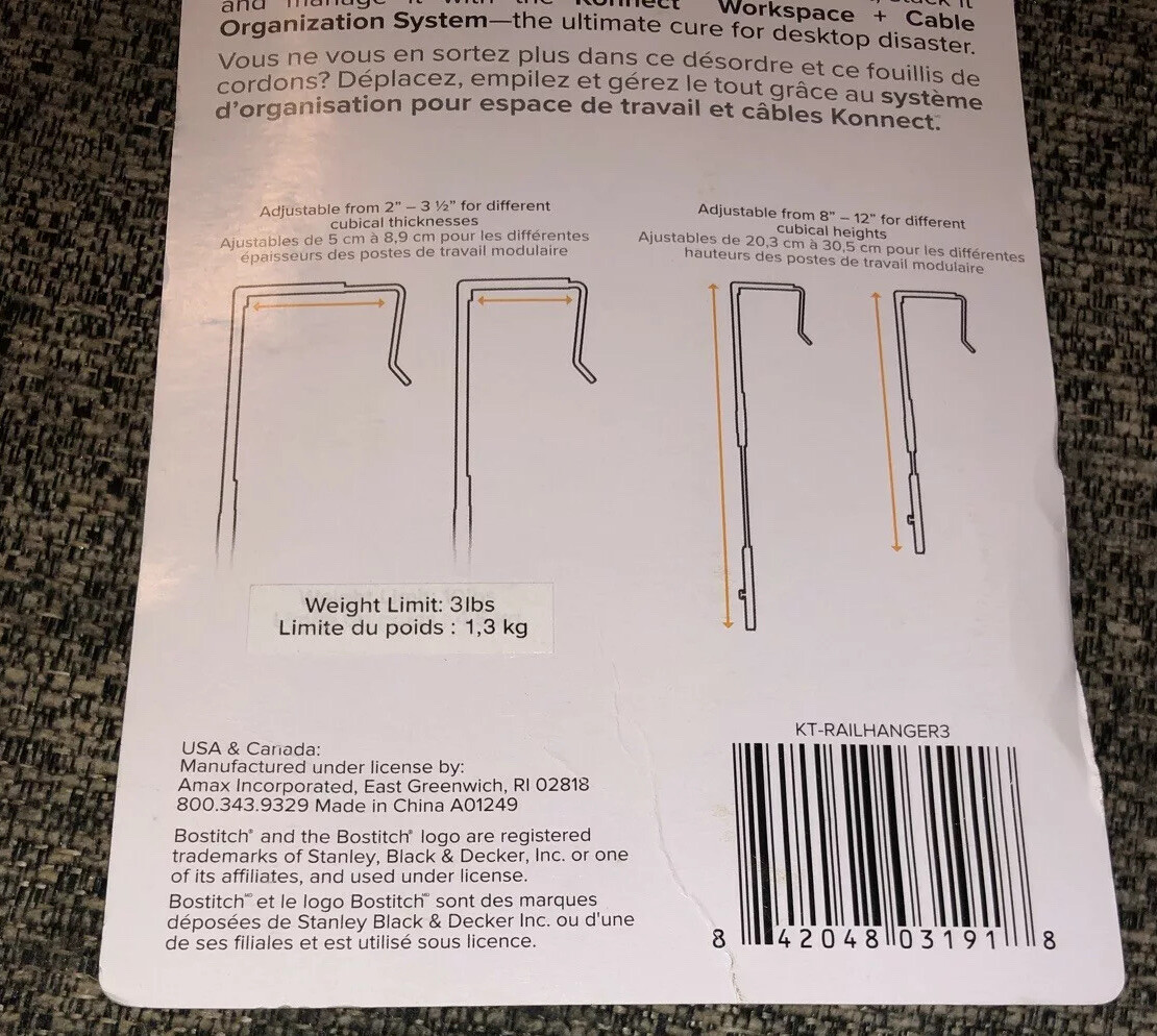 Bostitch Konnect Rail Hanger, Adjustable KT-RAILHANGER3