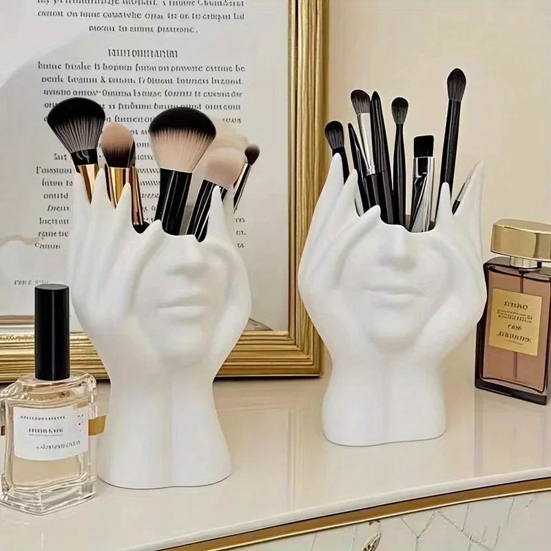 1 PC Creative Body Shape Pen Holder Desk Organizer Makeup Brush Storage Decor