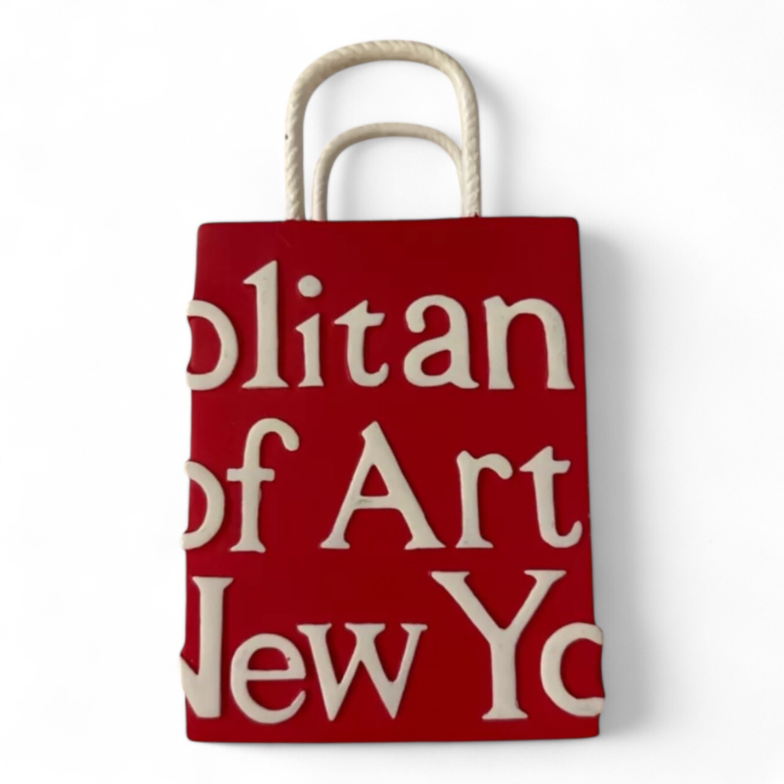 Metropolitan Museum of Art Pencil Stand Red White 5.5 x 3.0” Paper Bag Ceramic