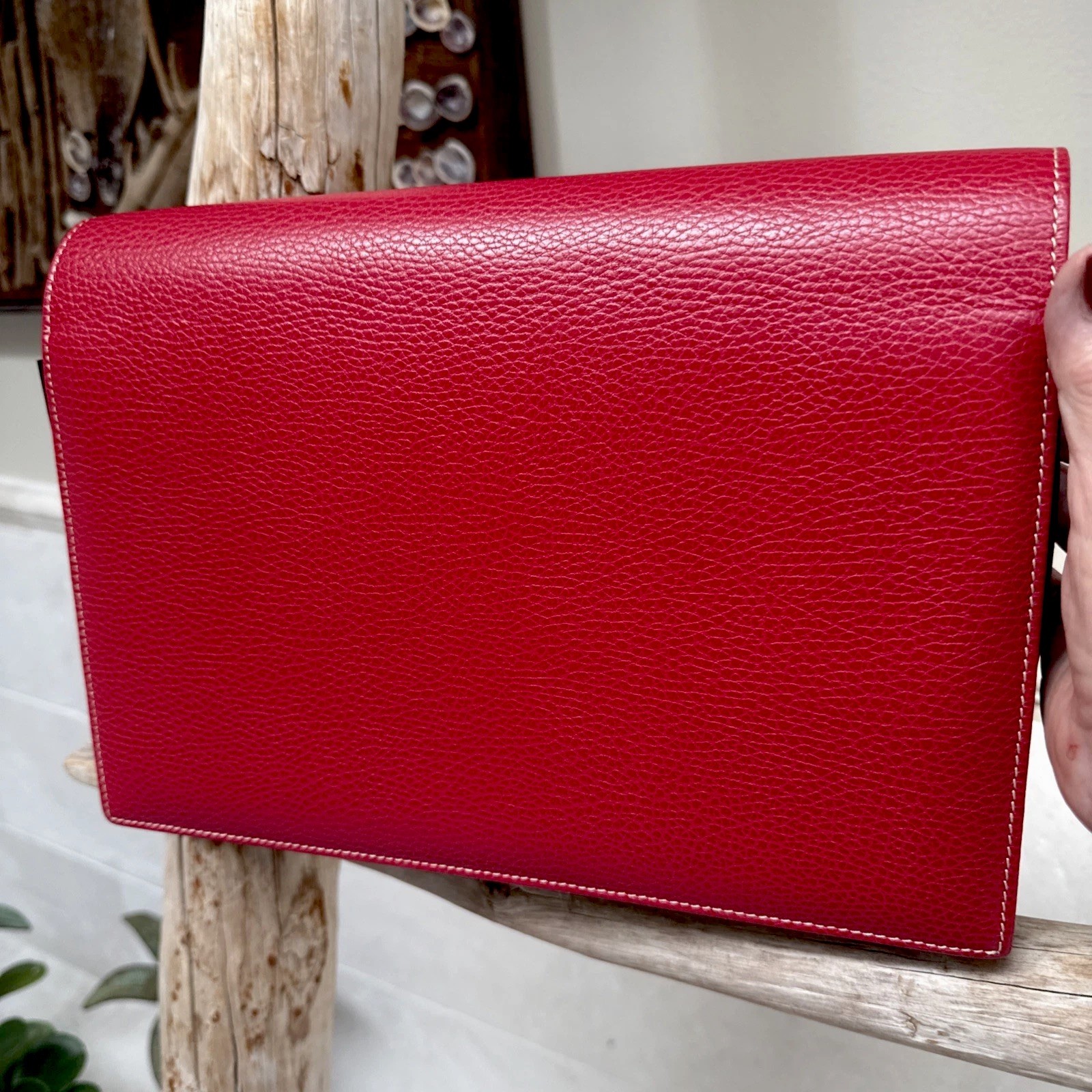 Elegant Red Expandable Document Accordion File Organizer 9 Pockets Italy