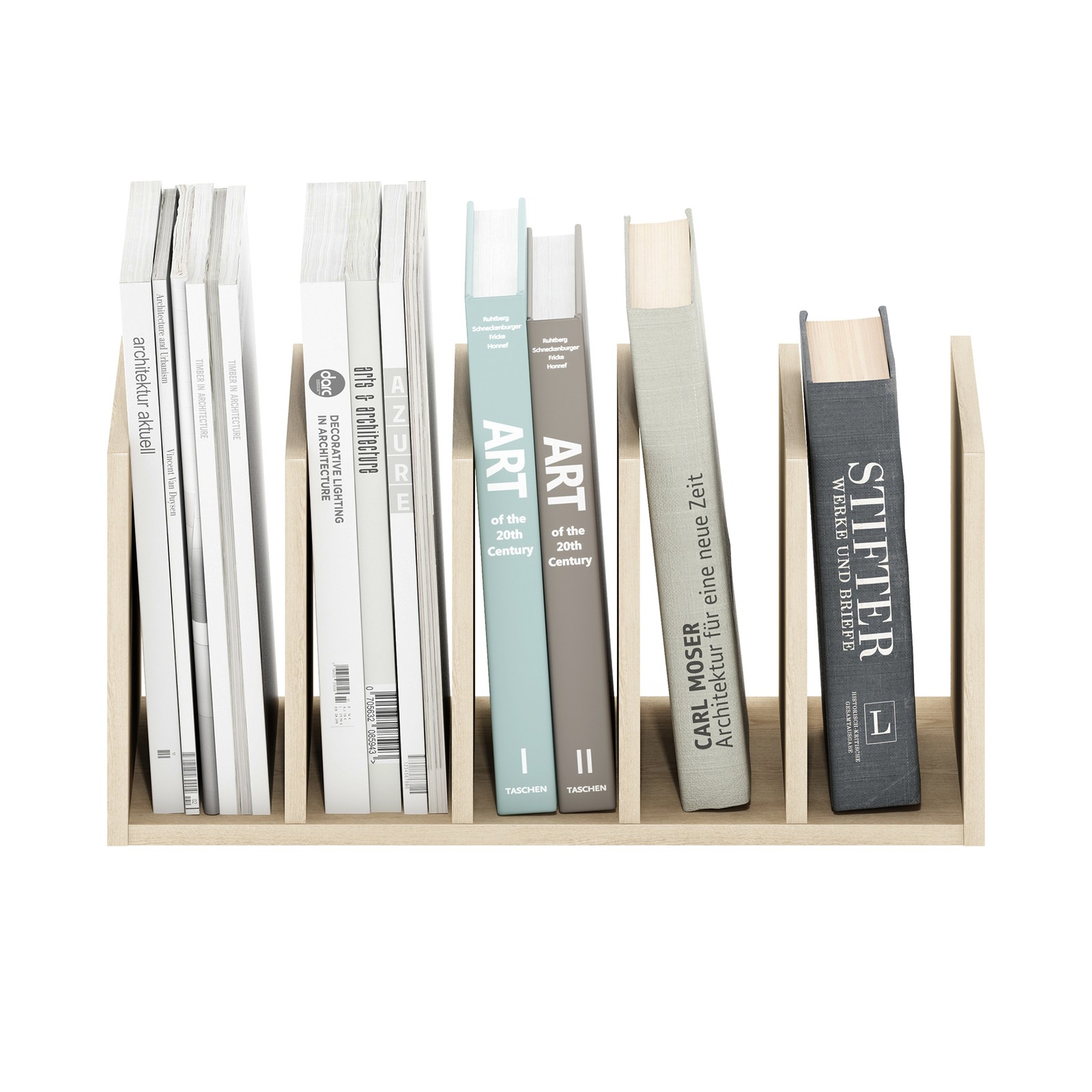 Furinno HERMITE Home Office Supplies Desktop Bookshelf Storage Bauhaus Oak