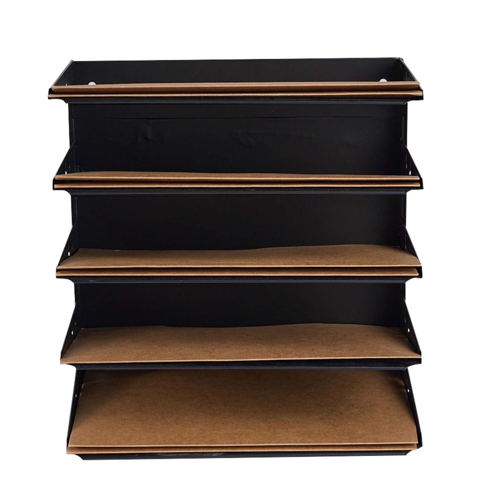 Desktop Organizer, 5-Tier Letter Tray, Black Metal Document File Organizer fo…