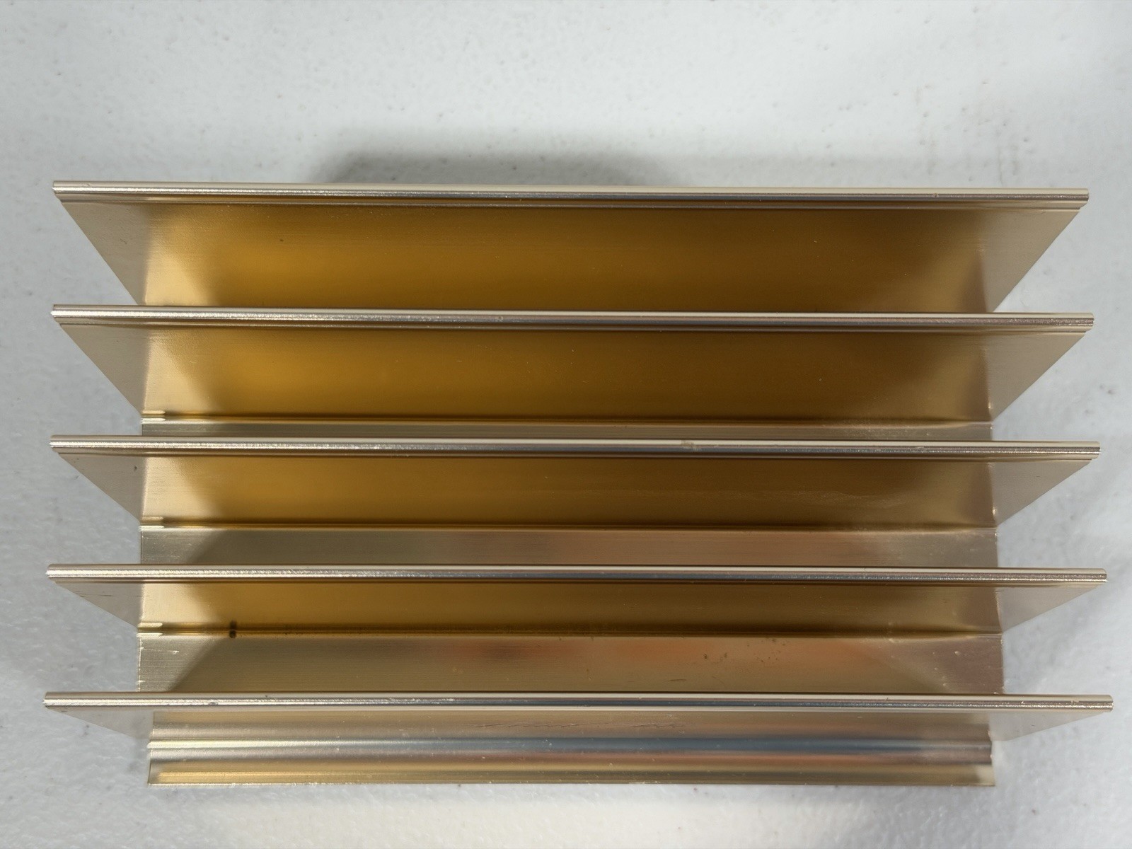Vintage Industrial Metal Bronze/ Gold Desk Top Mail/Paper Organizer MCM Must See
