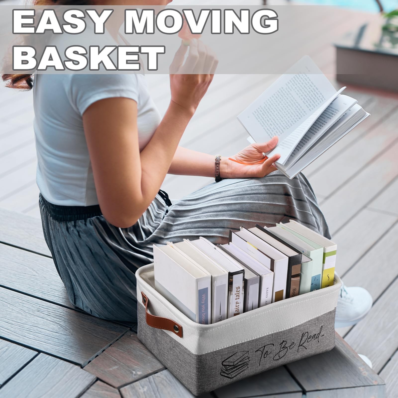 Book Lover Gifts TBR Book Storage Basket to Be Read List Storage Bin Bookish …