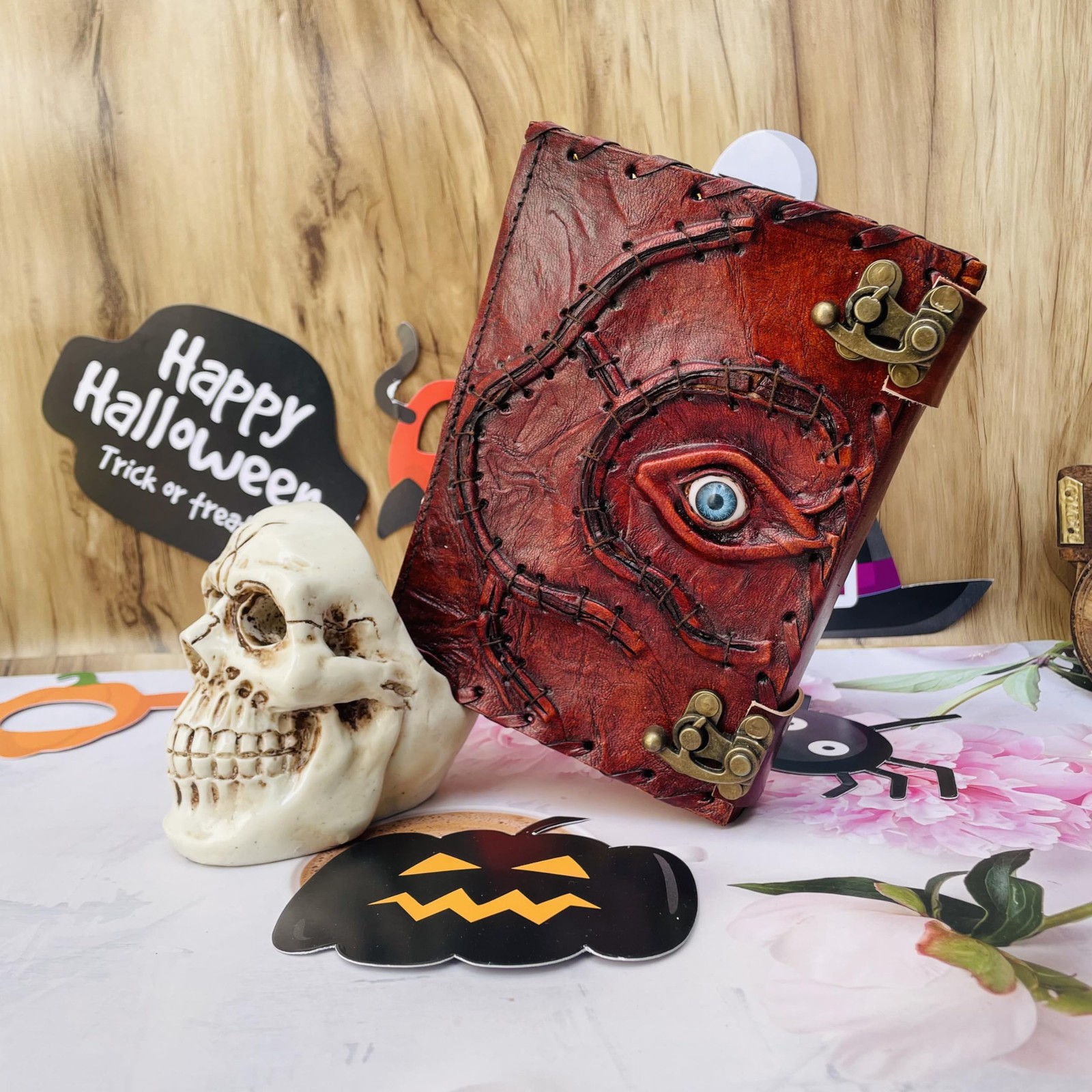Hocus Pocus Book Of Spells, Grimoire Spell Books 7×5, Antique brown color