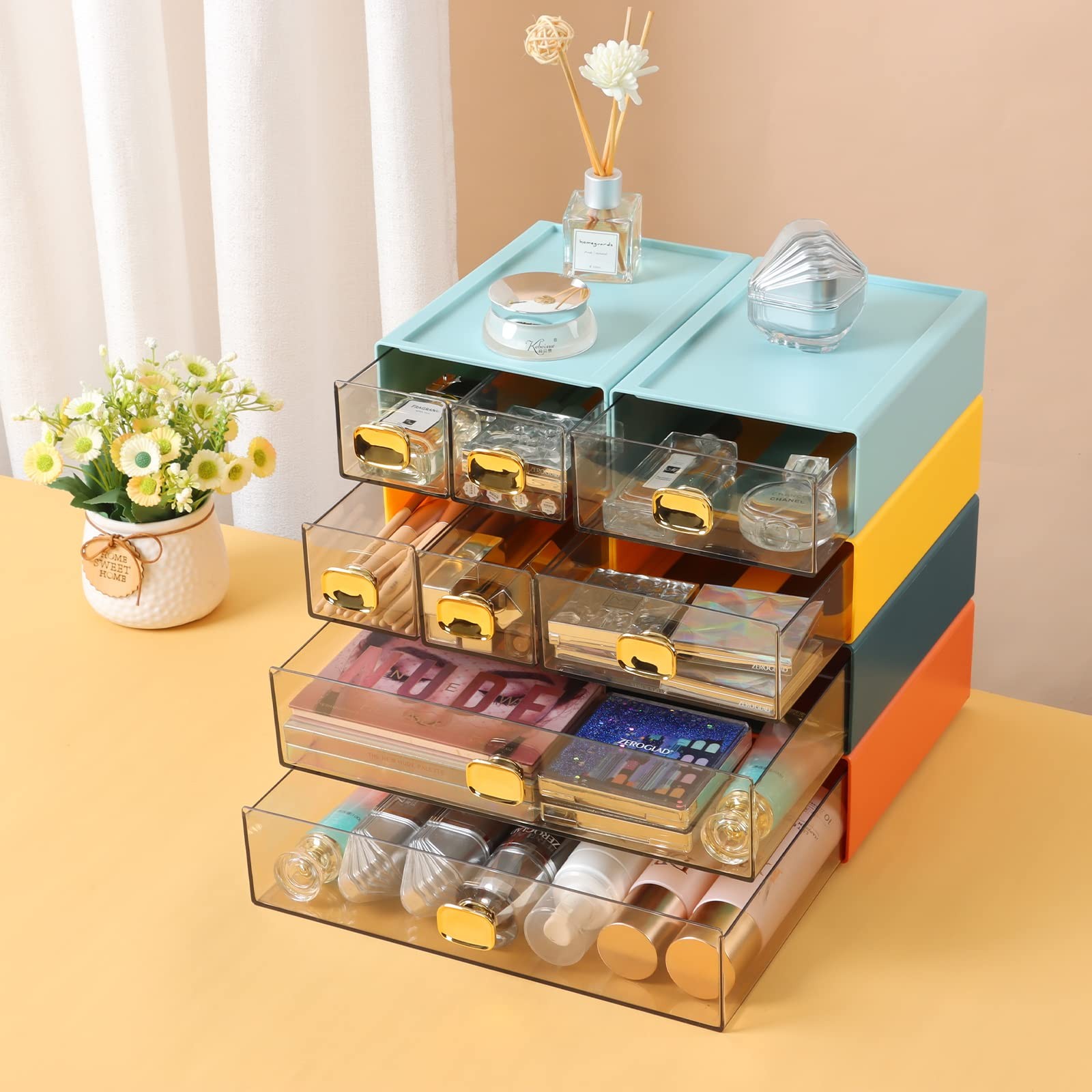 Osteed Spacious Desktop Storage 1 Large Storage Drawer Stackable Office Desk