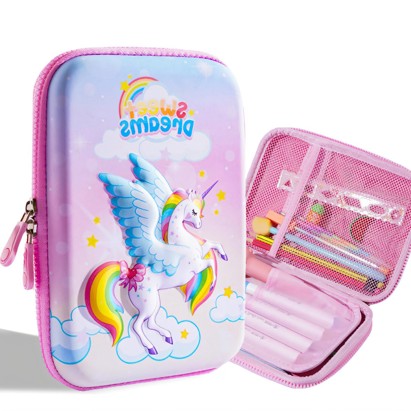 Pencil Case for Girls Boys, Cute Pencil Case Pencil Pouch, 3D EVA Large Capac…