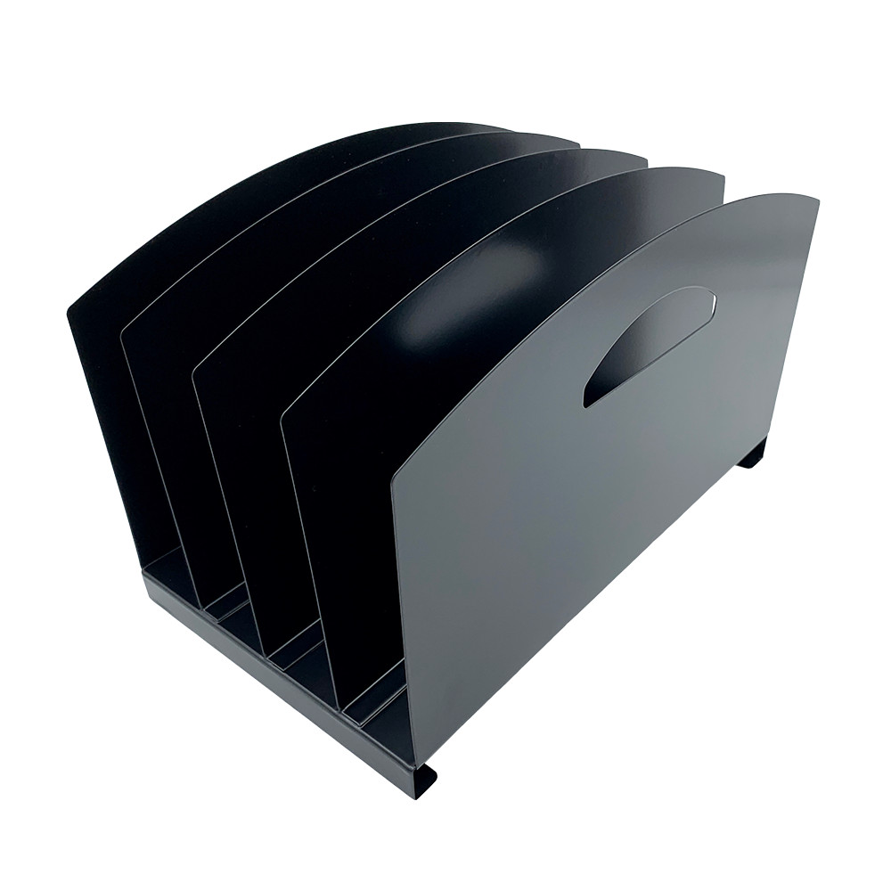 Huron 4 Slot Steel Vertical Organizer w/ Handles Black HASZ0169